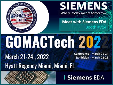 Join Siemens EDA at GOMACTech 2022 - Tessent Solutions