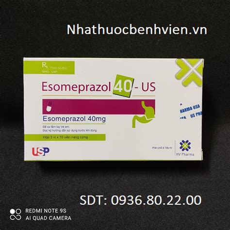 Thuốc Esomeprazol 40 Us Nhà Thuốc Bệnh Viện