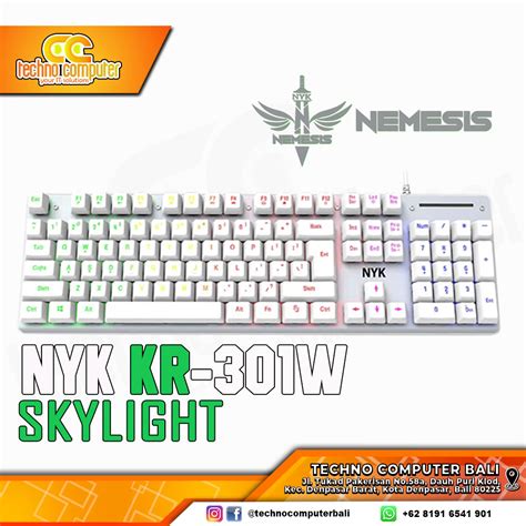 Nyk Nemesis Kr W Skylight White Rgb Gaming Keyboard