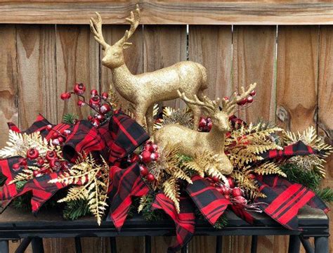 Reindeer Table Centerpiece Christmas Centerpiece Christmas Reindeer