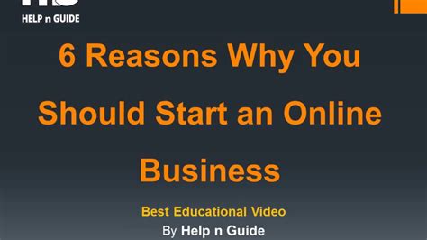 6 Reasons Why You Should Start An Online Business Youtube