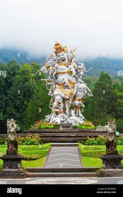 Ancient statue of fighting Kumbhakarna Rakshasa from epic Hindu legend ...