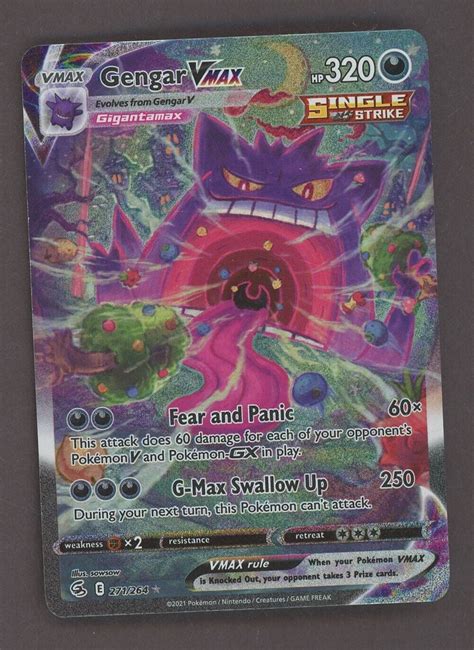 Mavin Pokemon Swsh Gengar Vmax Alt Art Alternate Fusion Strike