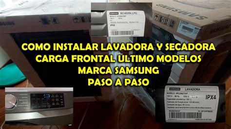 COMO INSTALAR LAVADORA Y SECADORA CARGA FRONTAL ULTIMO MODELO MARCA