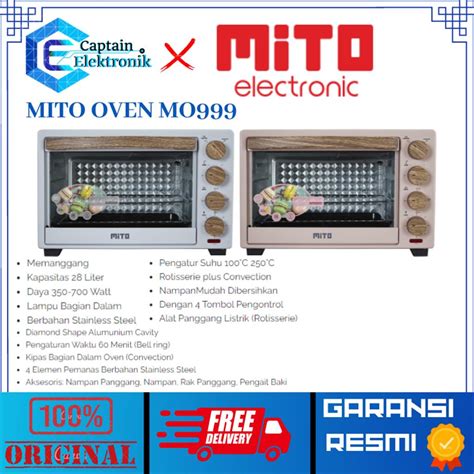 Jual Oven Listrik Mito MO 999 999 MO999 WOOD Top Electric Oven 28