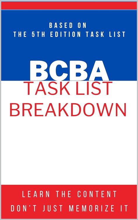 Amazon Bcba Task List Breakdown Based On The Bcba Th Edition