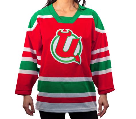 Utica Devils Red Throwback Adult Replica Jersey#N# – Utica Comets and ...