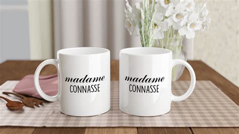 Tasse Originale Madame Connasse En Céramique Blanche Cadeau Drole Pour