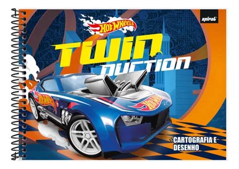 Caderno Desenho Cartografia Capa Dura 80 Folhas Hot Wheels MercadoLivre