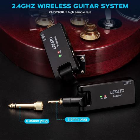 Lekato Sistema De Guitarra Inal Mbrica Con Caja De Carga Receptor