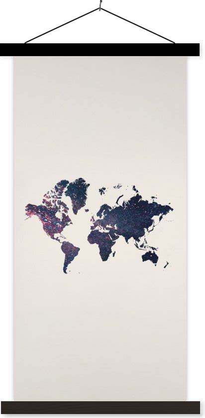 D Coration Murale Carte Du Wereldkaart Lumi Re Rouge Affiche