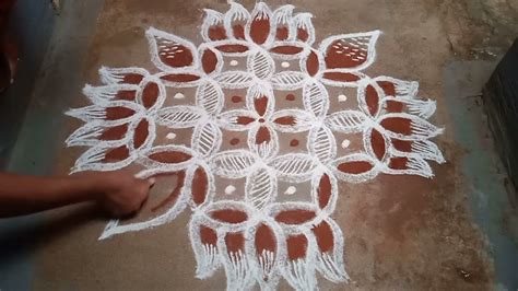 Vinayagar Chadhurthi Special Kolam Dots Flower Kolam Easy Rangoli