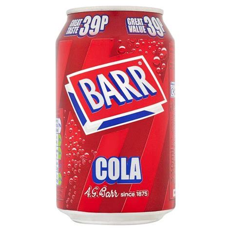 Pack Of 24 Barr American Soft Fizzy Sparkling Drinks Cans 330 Ml Each