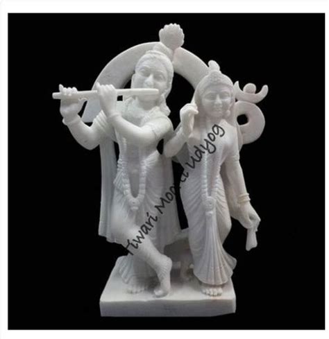 Durable White Marble Iskcon Radha Krishna Statue At Best Price In