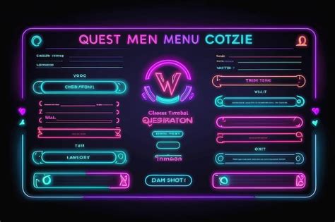 Perguntas De Quiz E Escolha De Menu De Teste Modelo De N On Programa De