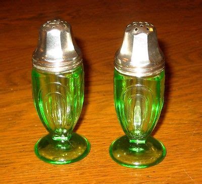 Green Depression Glass Hazel Atlas Salt Pepper Antique Price Guide