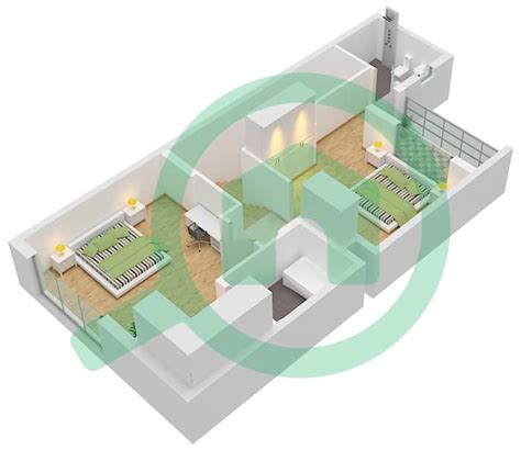 Floor Plans For Type B Bedroom Townhouses In Falcon Island Bayut