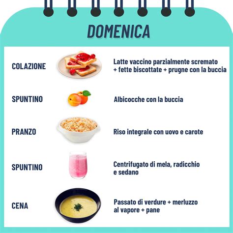 Dieta per la diverticolosi il menù settimanale