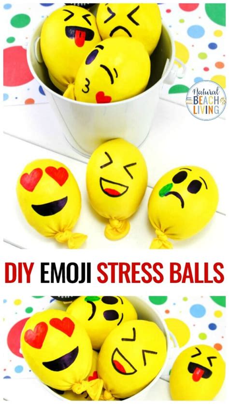 Emoji Stress Balls - How to Make a Stress Ball for Kids and Adults - Natural Beach Living