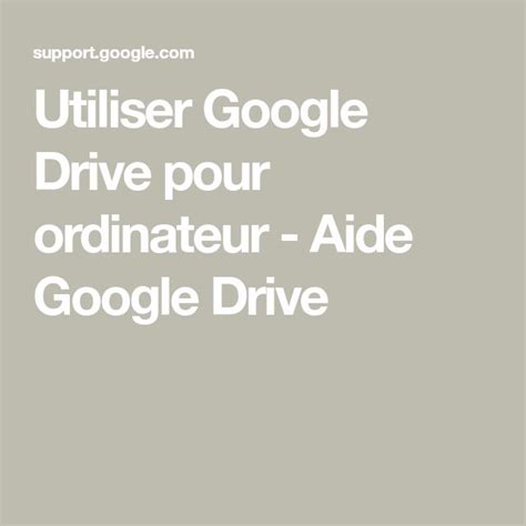 Utiliser Google Drive pour ordinateur - Aide Google Drive