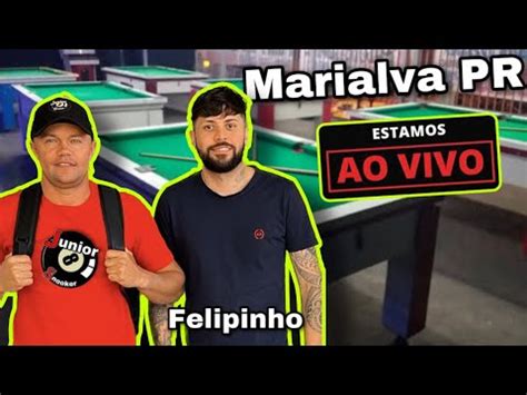 FELIPINHO E JUNIOR SNOOKER AO VIVO EM MARIALVA PR Sinuca Baianinho