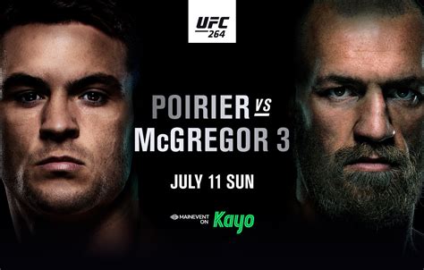 Watch UFC 264: Poirier v McGregor 3 Live on Kayo Pay-Per-View