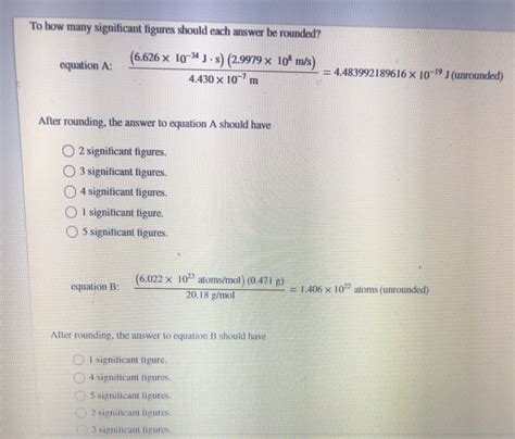 Solved To How Many Significant Figures Should Each Answer Be