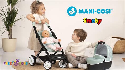 Коляска для ляльки 3 в 1, Maxi-Cosi & Quinny Smoby (арт.253120) - YouTube