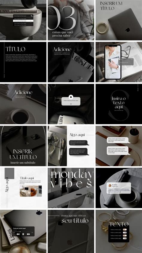 Ideias De Feed Organizado Pack Editáveis No Canva Ideias Instagram