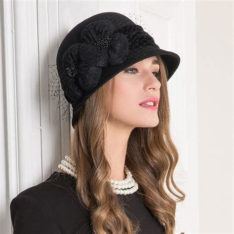 Beautiful/Elegant/Vintage Wool With Flower Bucket Hats (196286056) - JJ ...