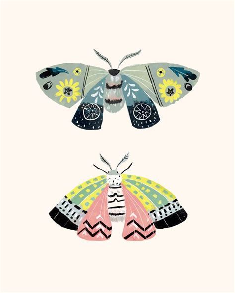 Two Moths By Sabina Radeva On Artfully Walls Moth Art Insect Art