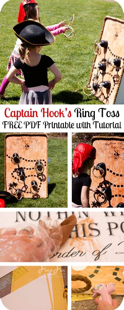 Pirate Party Game Captain Hooks Ring Toss Free Printable Pirate