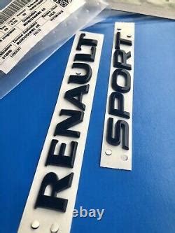 Logo Renault Sport Noir Megane 4 Iv Clio Gt Rs Original Badge Emblème