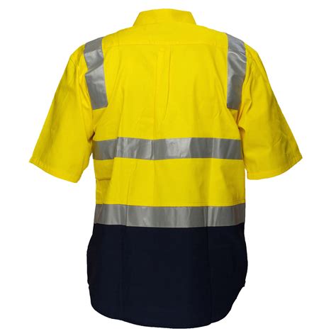 Northrock Safety Hi Vis Two Tone Button Up Short Sleeve Shirt Singapore