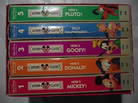 Buy Disney Cartoon Classics 5 VHS Tape Set Here S Mickey Here S