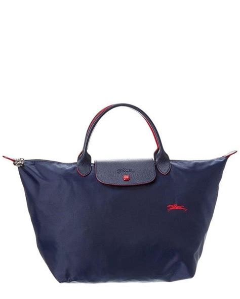 Longchamp Le Pliage Club Canvas Bag In Blue Lyst