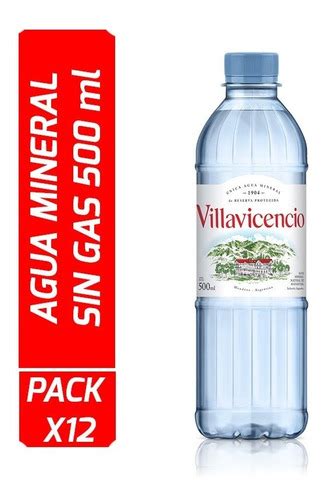 Agua Mineral Villavicencio Sin Gas 500ml Pack X 12 Unidades En Venta En