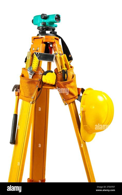 Theodolite With Tools Isolated Stock Photo Alamy