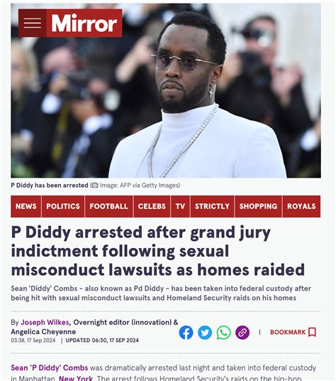 Sean P Diddy Combs Arrested In A Man Claiming To Have Been His Sex Slave Shot Up A Trump