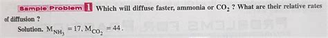 The Relative Rates Of Diffusion Of CO2 And Cl2 Gases Is