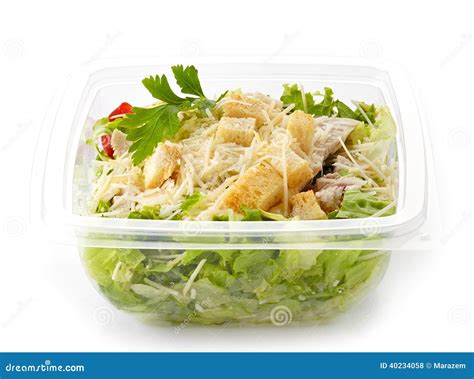salad   plastic   box stock photo image  bowl green