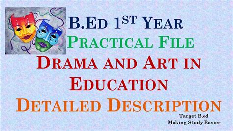 Drama And Art In Education B Ed 1st Year Practical File YouTube