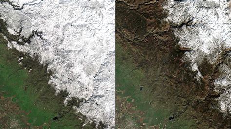 A Dry Winter: These Satellite Photos Show How Sierra Snowpack Compares ...