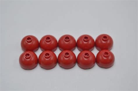 Lego X Rundstein Kuppel Rot Red Brick Round X Dome Top Open Axle