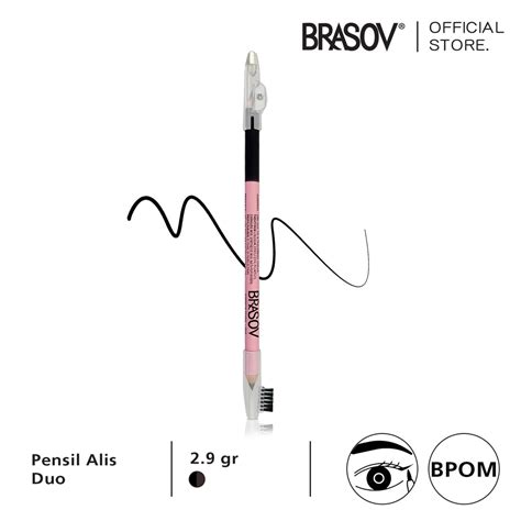 Jual Brasov Eyebrow Pensil Alis Duo Gr Dengan Sikat Dan Peraut