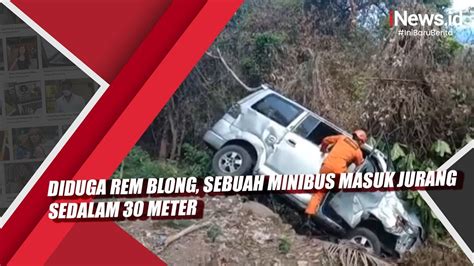 Diduga Rem Blong Sebuah Minibus Di Karangasem Masuk Jurang Sedalam