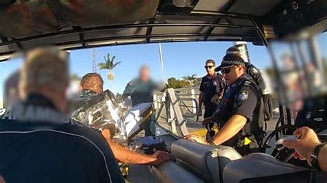 Queensland Police Release Video Footage Of Marine Rescue Near Tin Can Bay After Man Found