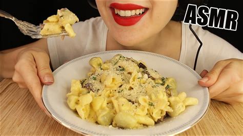 Asmr Creamy Cheesy Pasta Fiorelli Alfredo Noodles Mukbang Eating Sounds