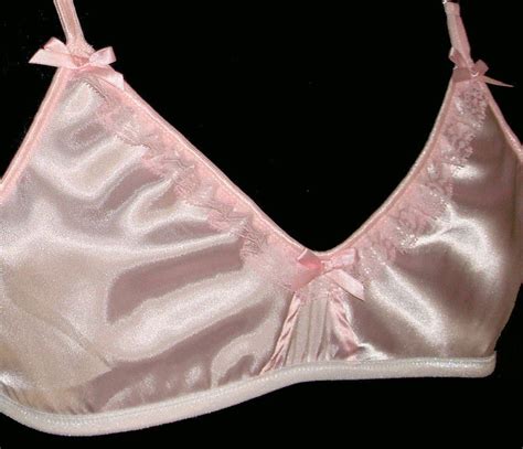 Bra For Men Adult Sissy Ruffle Training Bra Pink Satin Pink Etsy 日本