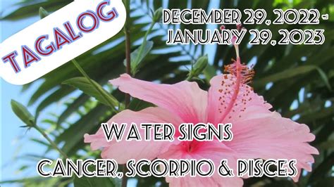 TAGALOG HOROSCOPE DECEMBER 29 JANUARY 29 CANCER SCORPIO PISCES